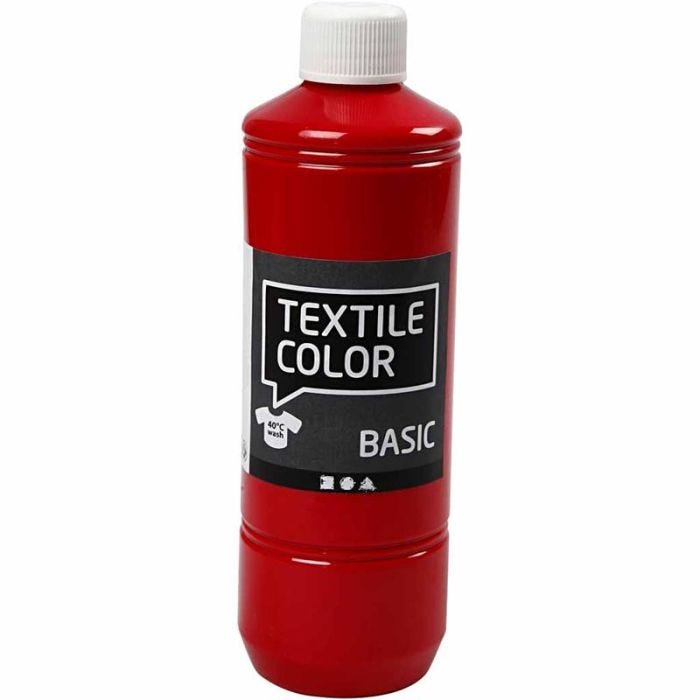 Colorante textil, rojo, 500 ml/ 1 botella