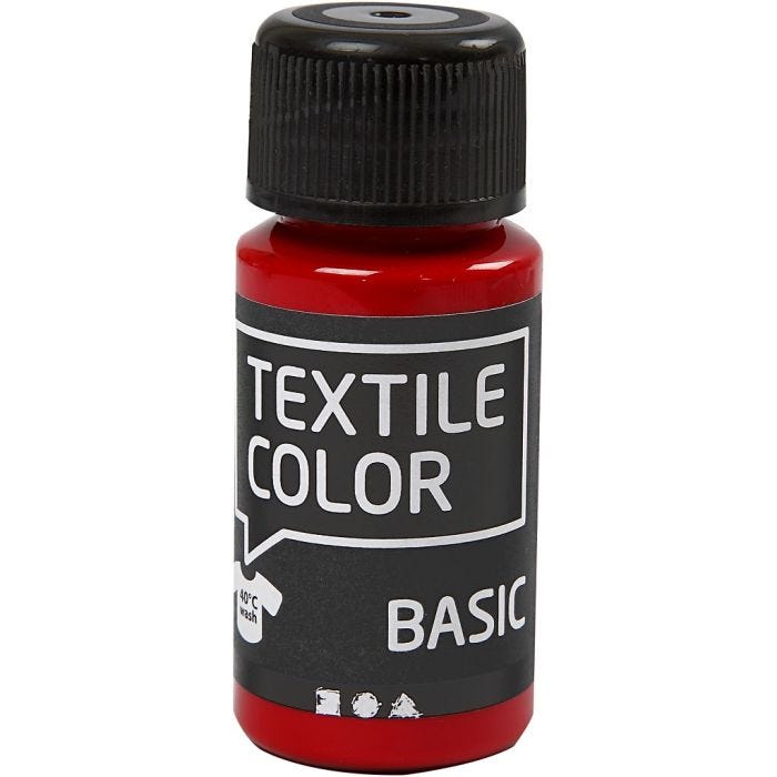 Colorante textil, rojo, 50 ml/ 1 botella