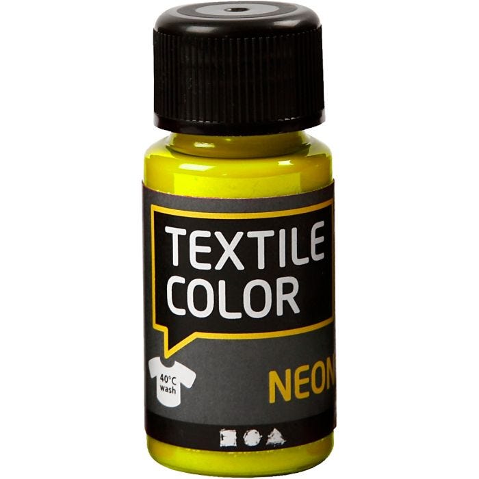 Colorante textil, amarillo neón, 50 ml/ 1 botella