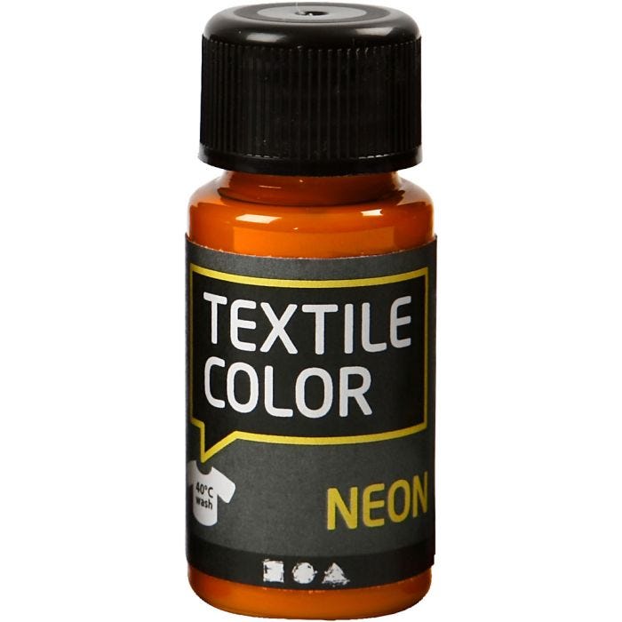 Colorante textil, naranja neón, 50 ml/ 1 botella