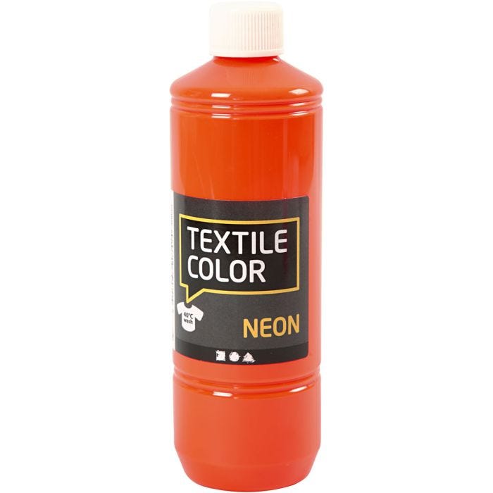 Colorante textil, naranja neón, 500 ml/ 1 botella