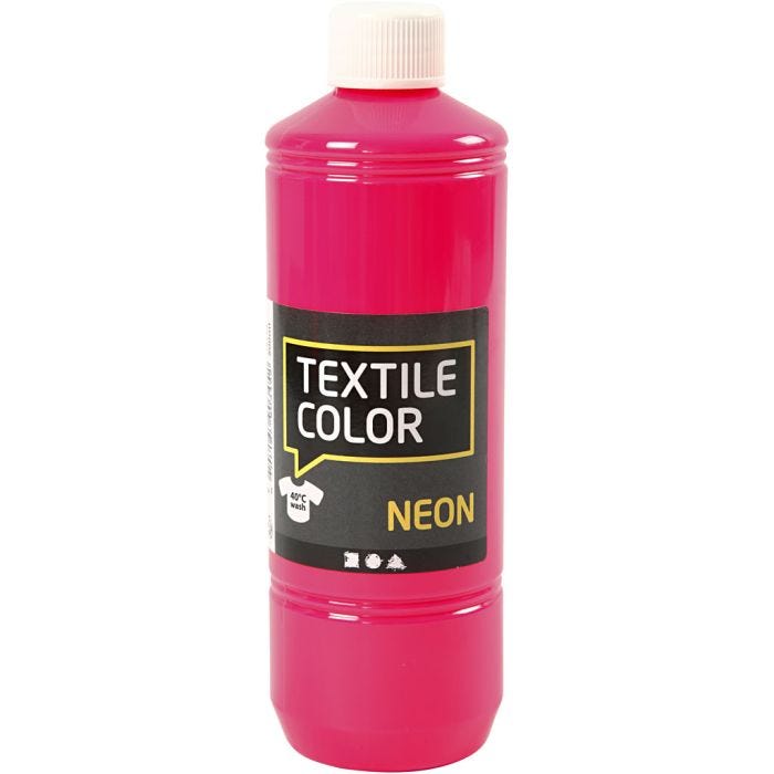 Colorante textil, rosa neón, 500 ml/ 1 botella