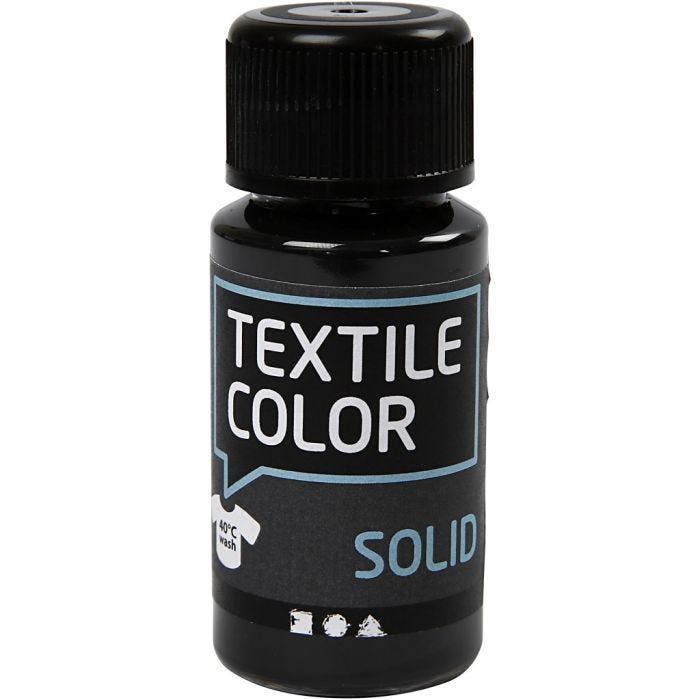 Sólido textil, opaco, negro, 50 ml/ 1 botella