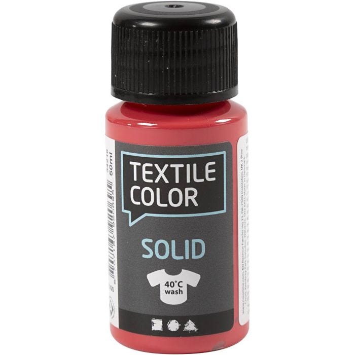 Textile Solid , opaco, rojo, 50 ml/ 1 botella