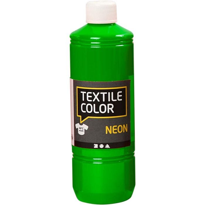 Colorante textil, verde neón, 500 ml/ 1 botella