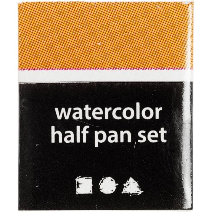Pinturas Acuarelables Art, ½-pan, medidas 10x15x20 mm, amarillo oscuro, 1 ud