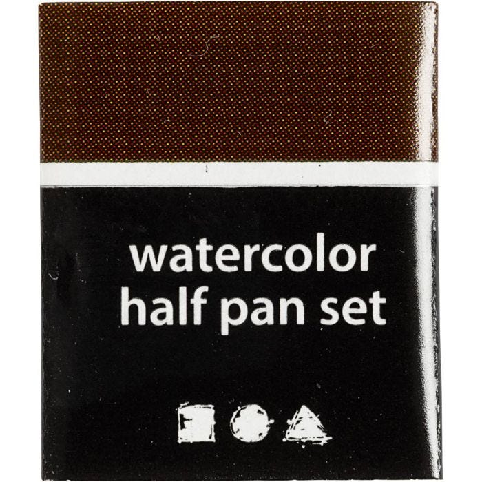 Pinturas Acuarelables Art, ½-pan, medidas 10x15x20 mm, marrón, 1 ud