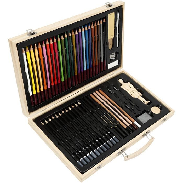 Conjunto de bocetos y dibujos, surtido de colores, 1 ud
