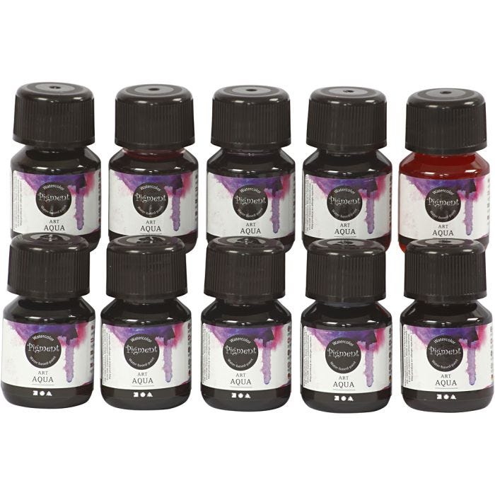 Acuarela Líquida, surtido de colores, 10x30 ml/ 1 paquete