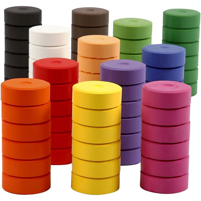 Acuarelas, A: 16 mm, dia 44 mm, Recambio, 72 ud/ 1 paquete