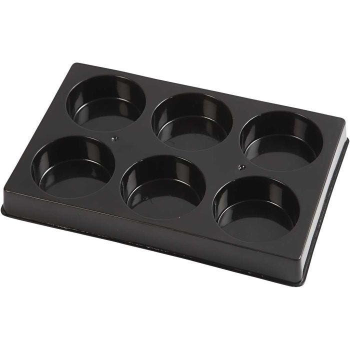 Paleta de acuarela, dia 44 mm, medidas 11x16 cm, negro, 1 ud