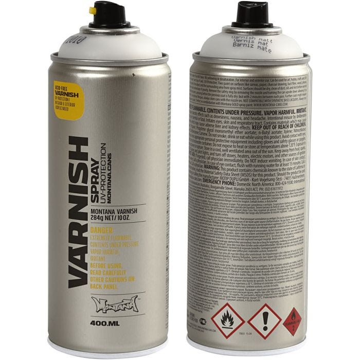 Laca en spray, mate, 400 ml/ 1 bote
