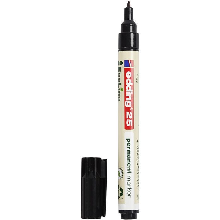 Rotulador Edding EcoLine, medida 25, trazo ancho 1 mm, negro, 1 ud