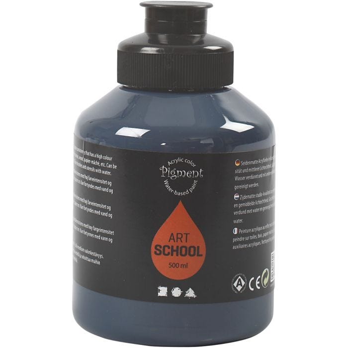 Pintura Acrilica, semi-gloss, opaco, índigo, 500 ml/ 1 botella