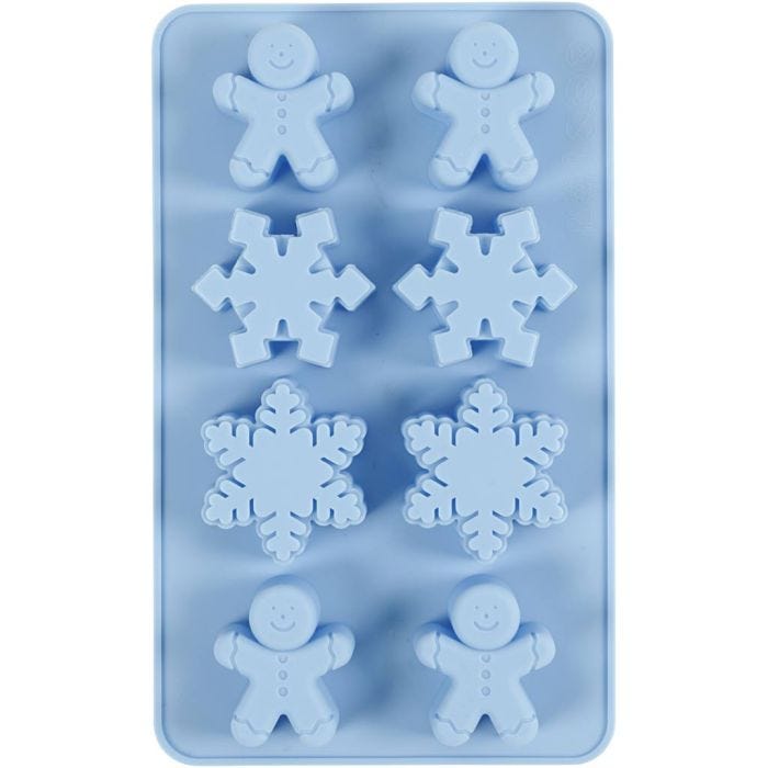 Molde de silicona, Cristal de hielo y galleta, A: 2,5 cm, L. 3 cm, A: 4,5 cm, 12,5 ml, 1 ud