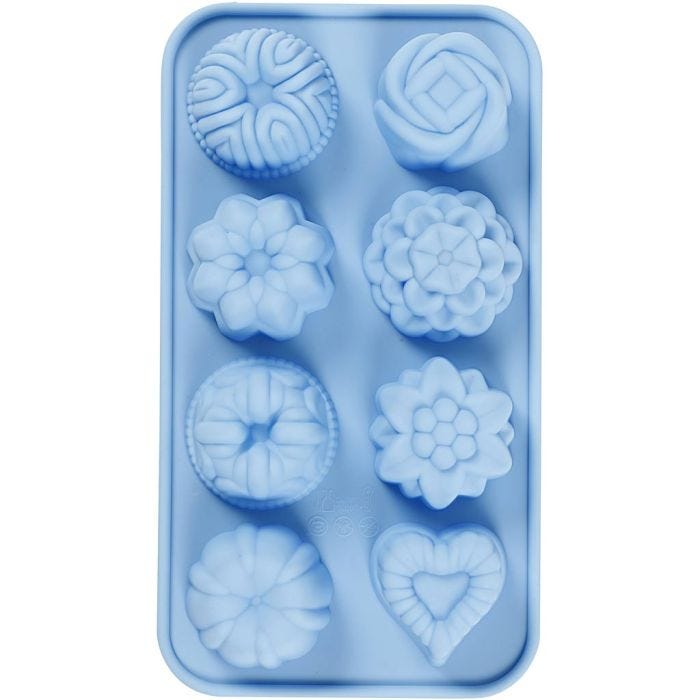 Molde de silicona, Pasteles pequeños, A: 2,5 cm, L. 4 cm, A: 4,5 cm, 25 ml, 1 ud