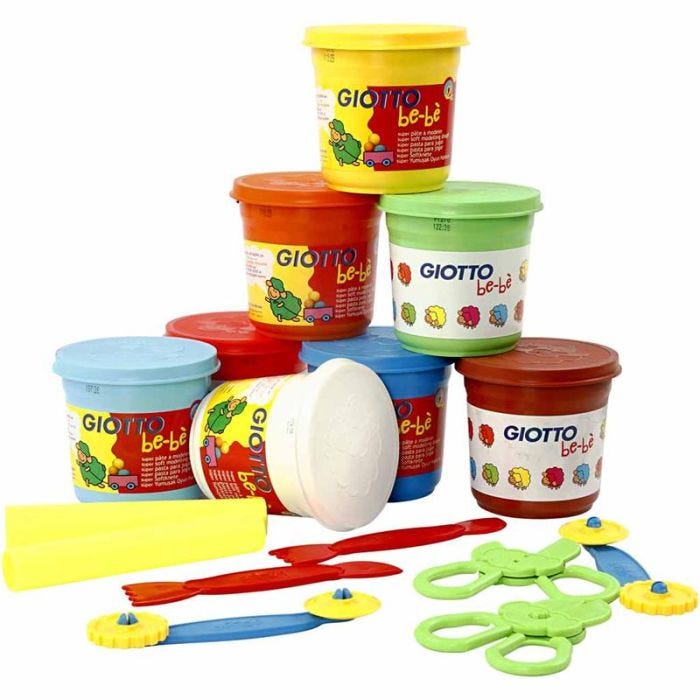 Pasta de modelar, surtido de colores, 8x220 gr/ 1 paquete
