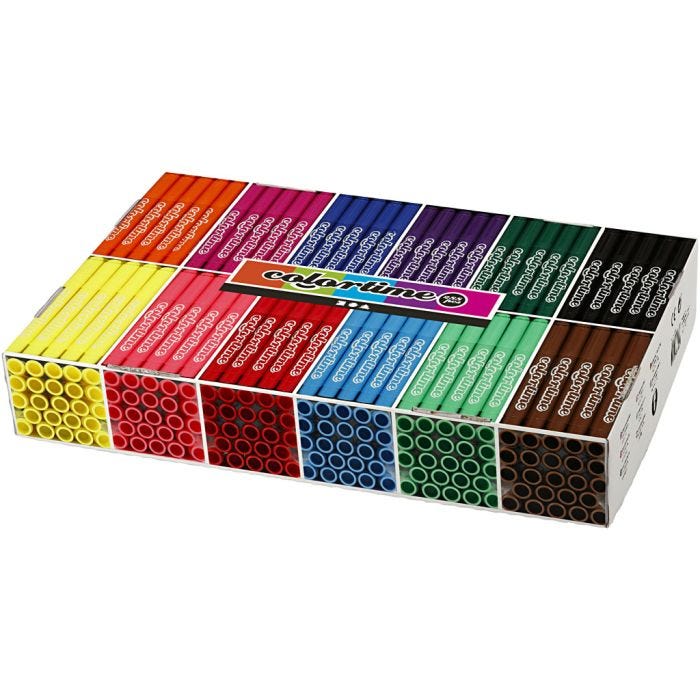 Rotuladores Colortime, trazo ancho 5 mm, colores estándar, 12x24 ud/ 1 paquete