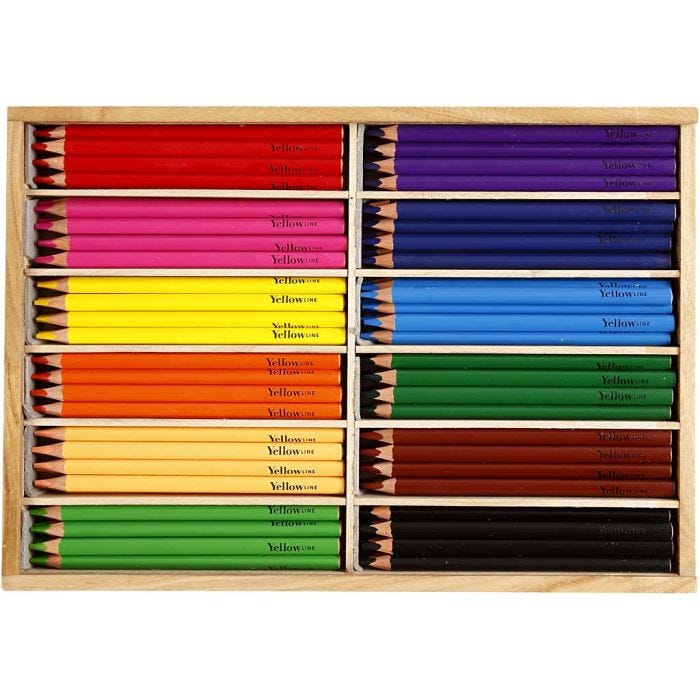 Colouring pencils, mina 5 mm, JUMBO, surtido de colores, 144 ud/ 1 paquete