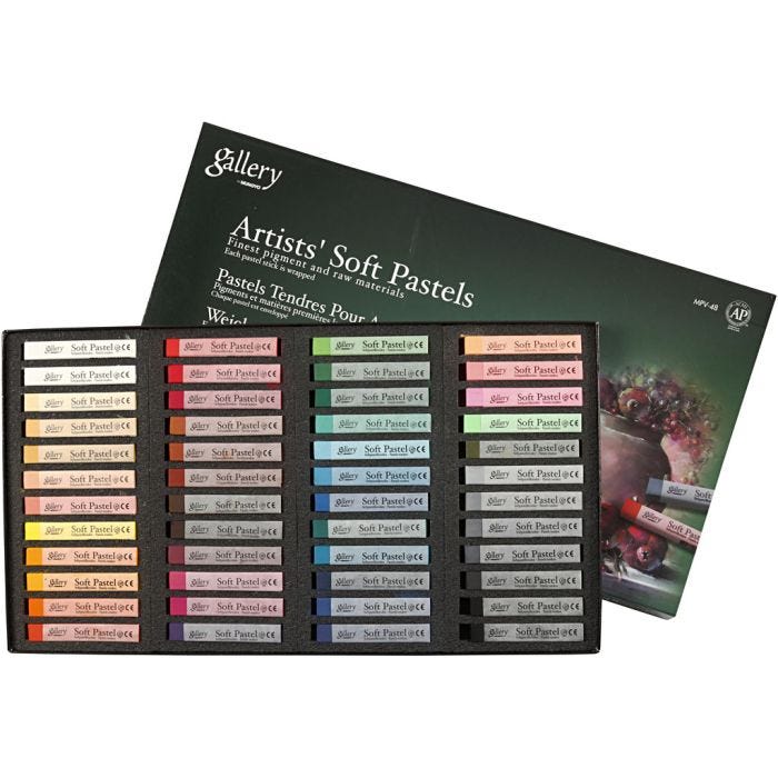 Pasteles Gallery - Soft, L. 6,5 cm, grosor 10 mm, surtido de colores, 48 ud/ 1 paquete
