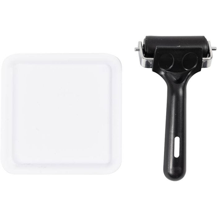 Kit de herramientas de impresión con bloques de linóleo, A: 6 cm, medidas 12x12 cm, 1 paquete