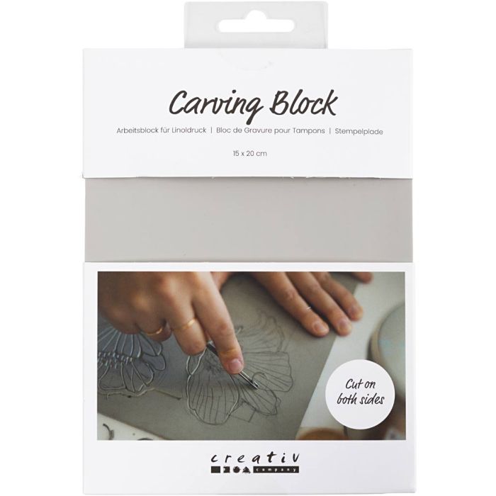 Bloque de sello, hoja 15x20 cm, gris claro, 1 ud