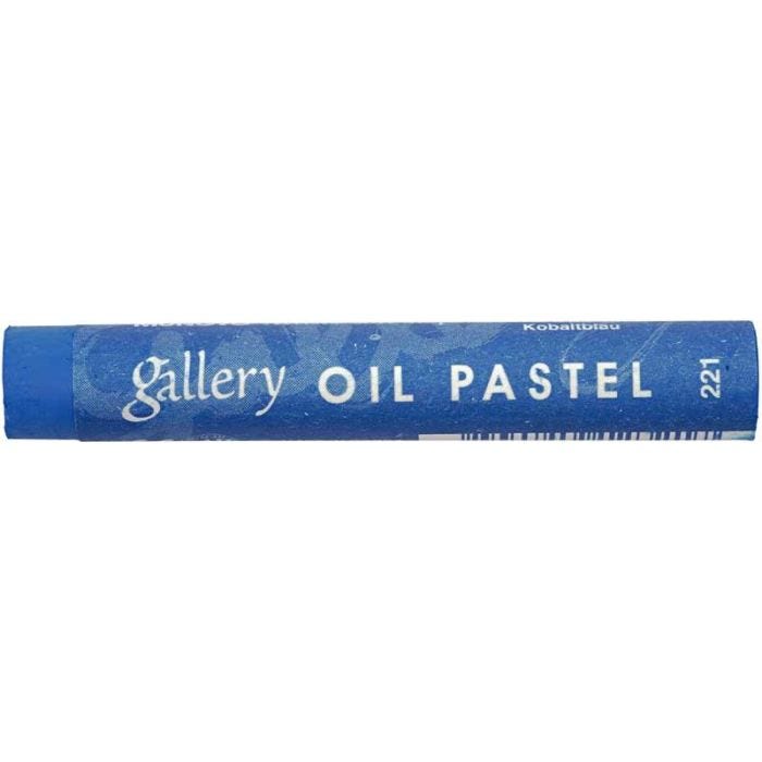 Pasteles al Óleo Gallery Premium, L. 7 cm, grosor 11 mm, azul cobalto (221), 6 ud/ 1 paquete