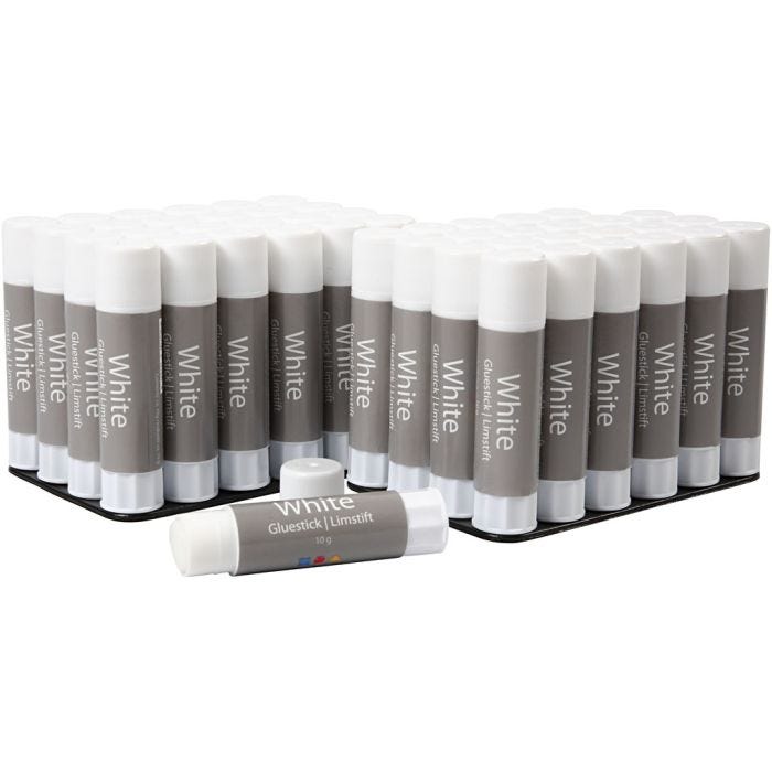 Pegamento de barra blanco, 10 gr, 48ud/ 1 paquete
