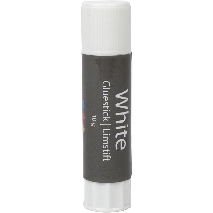 Pegamento de barra blanco, Redondo, 10 gr, 1 ud