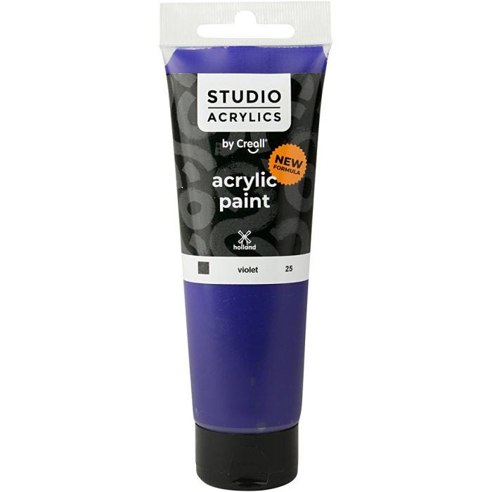 Pintura Acrílica Creall Studio, opaco, violeta, 120 ml/ 1 botella