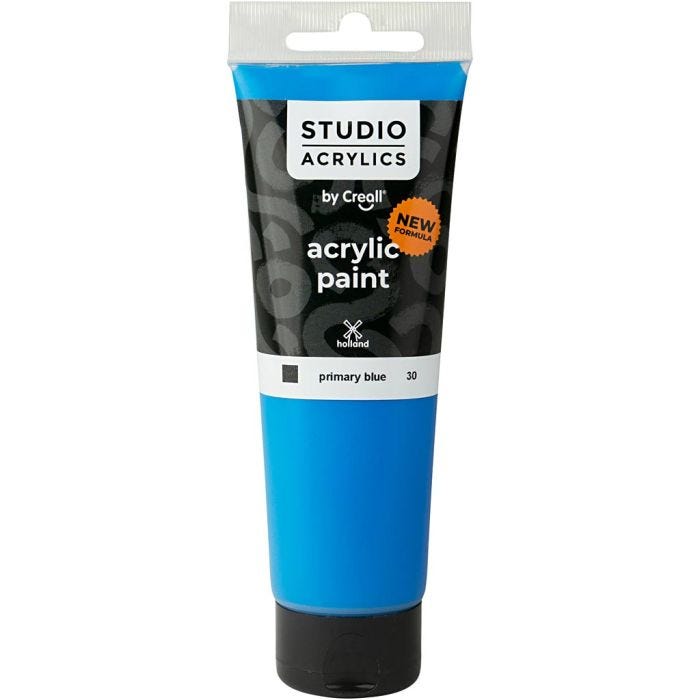 Pintura Acrílica Creall Studio, opaco, primary blue (30), 120 ml/ 1 botella