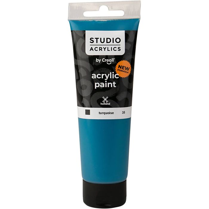 Pintura Acrílica Creall Studio, opaco, turquoise (35), 120 ml/ 1 botella