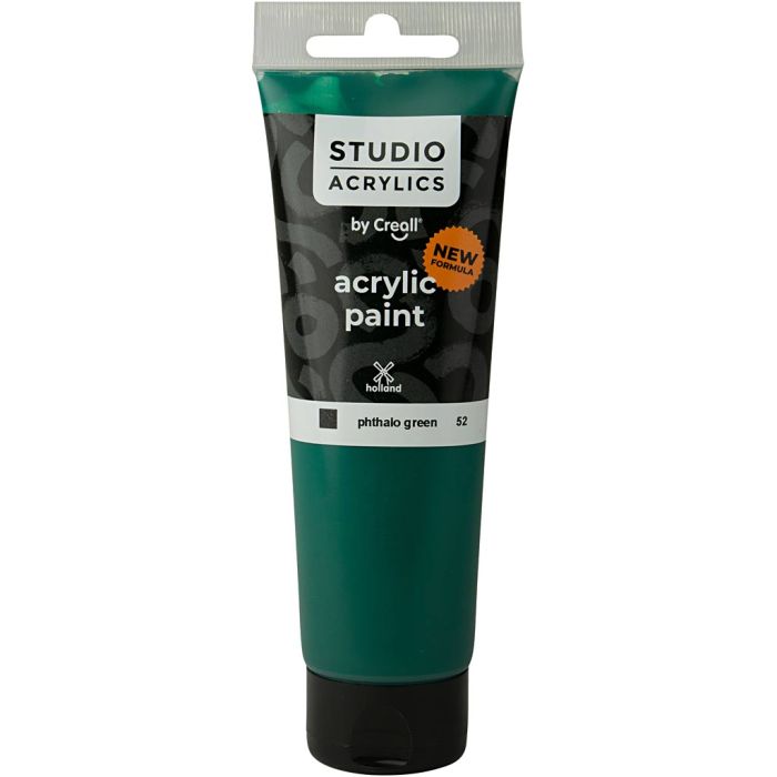 Pintura Acrílica Creall Studio, opaco, phtalo green (52), 120 ml/ 1 botella