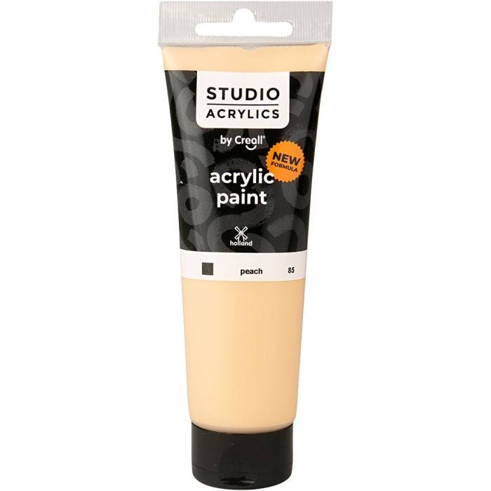 Pintura Acrílica Creall Studio, opaco, peach (85), 120 ml/ 1 botella