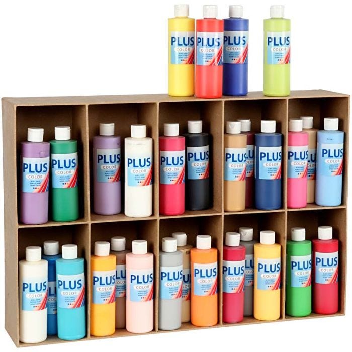 Pintura Craft Plus Color, surtido de colores, 30x250ml/ 1 paquete