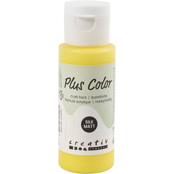 Pintura Craft Plus Color, amarillo primario, 60 ml/ 1 botella