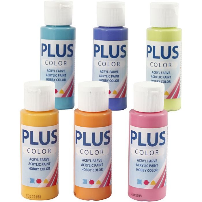 Pintura Craft Plus Color, conjunto de colores, 6x60ml/ 1 paquete