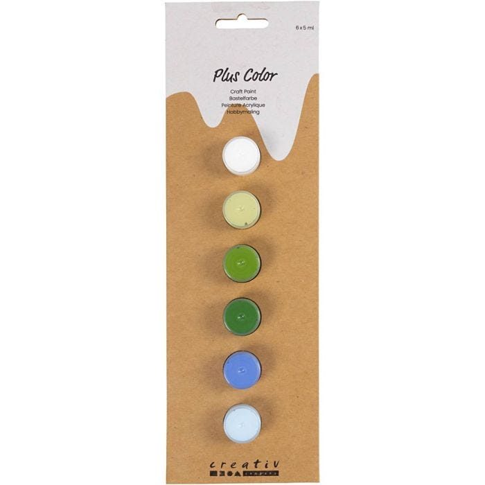 Pintura para manualidades Plus Color, azul/gris harmonía, 6x5 ml/ 1 paquete