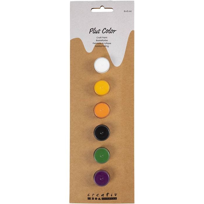 Pintura para manualidades Plus Color, colores, 6x5 ml/ 1 paquete