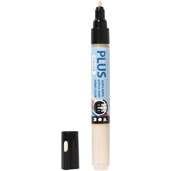 Surtido rotuladores Plus Color , L. 14,5 cm, trazo ancho 1-2 mm, polvo claro, 5,5 ml, 1 ud