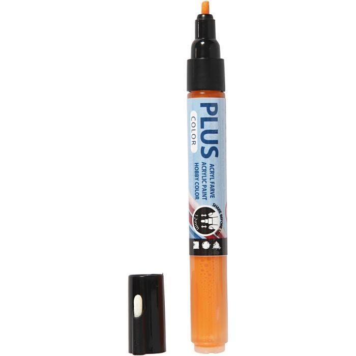 Surtido rotuladores Plus Color , L. 14,5 cm, trazo ancho 1-2 mm, calabaza, 5,5 ml, 1 ud