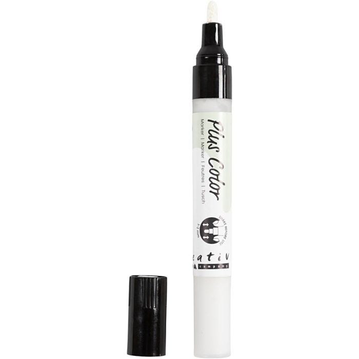 Surtido rotuladores Plus Color , L. 14,5 cm, trazo ancho 1-2 mm, blanquecino, 5,5 ml, 1 ud