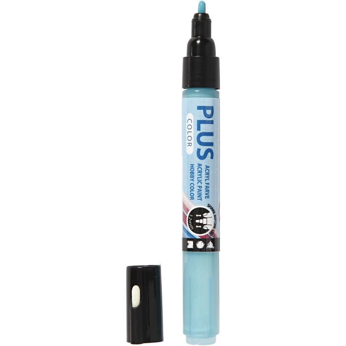 Surtido rotuladores Plus Color , L. 14,5 cm, trazo ancho 1-2 mm, turquesa, 5,5 ml, 1 ud