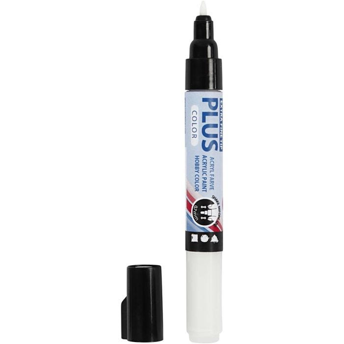 Surtido rotuladores Plus Color , L. 14,5 cm, trazo ancho 0,7 mm, blanquecino, 5,5 ml, 1 ud