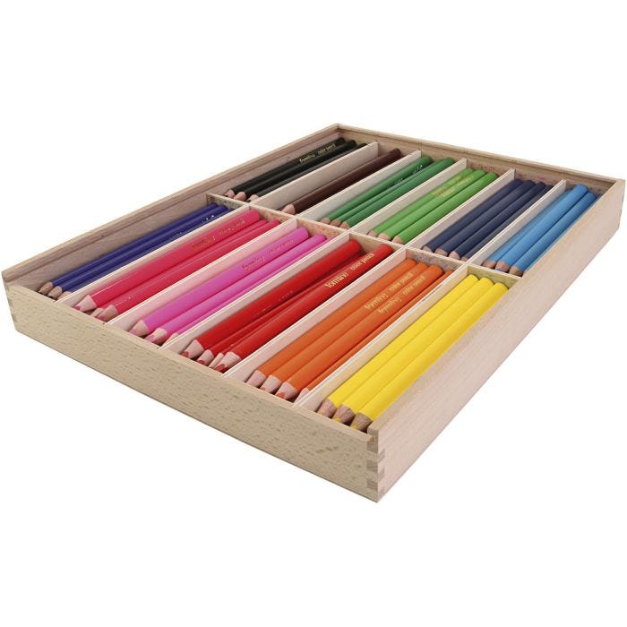 Lápices de Colores Colourtime, mina 5 mm, surtido de colores, 144 ud, 12x12 ud/ 1 paquete
