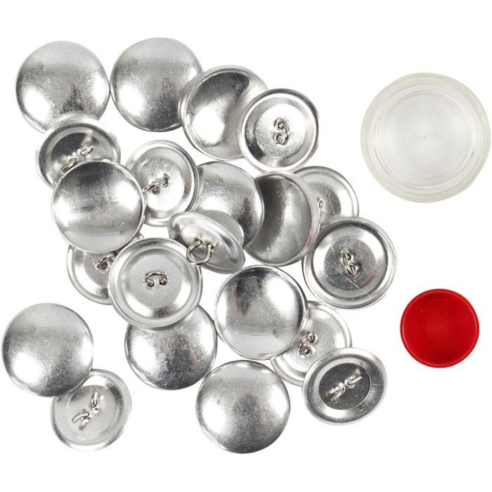 Fundas para botones, dia 22 mm, 12 ud/ 1 paquete