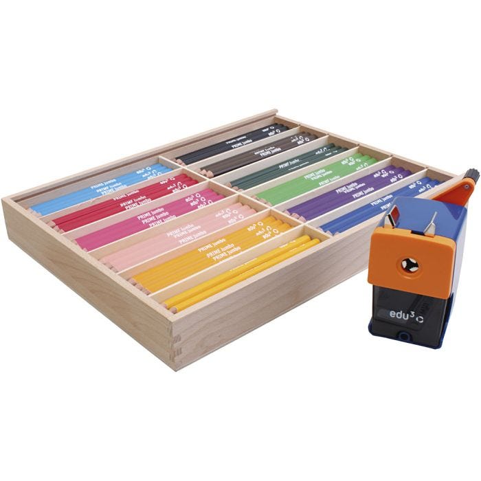 Lápices de Colores Edu Jumbo, mina 6,25 mm, surtido de colores, 12x12 ud/ 1 paquete