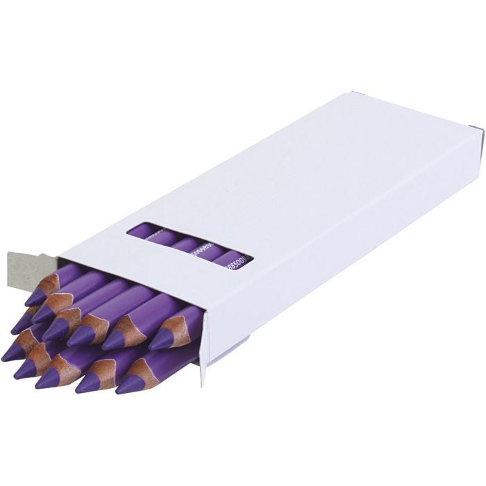 Lápices de Colores Edu Jumbo, grosor 10 mm, mina 6,25 mm, violeta, 12 ud/ 1 paquete
