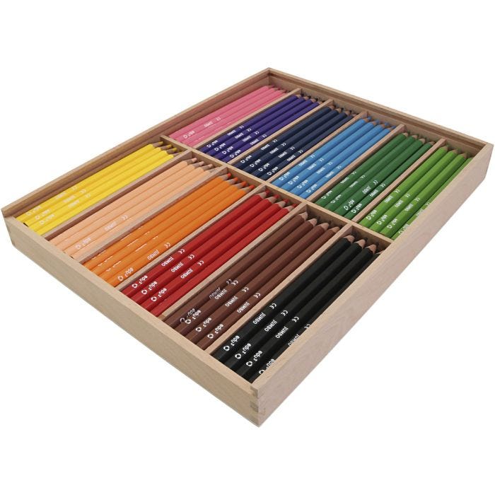 Lápices Jumbo de Colores Edu, grosor 10 mm, mina 5 mm, surtido de colores, 12x12 ud/ 1 paquete
