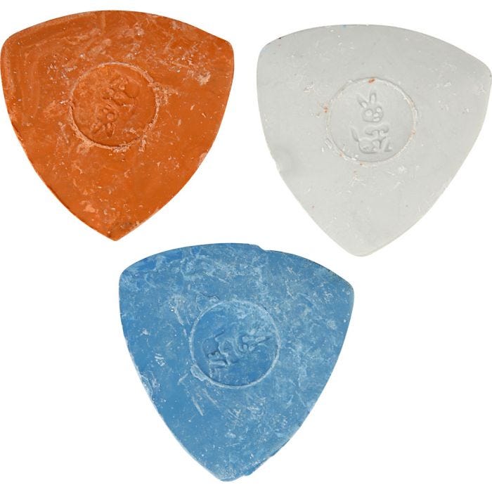 Marcador de Tiza, dia 5,5 cm, azul, rojo, blanco, 3 ud/ 1 paquete